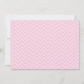 Invitation rose de baby shower de fille d'ours (Dos)