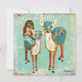 Invitation rose de baby shower de hibou et de (Dos)