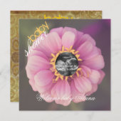 Invitation rose de baby shower d'ultrason de (Devant / Derrière)