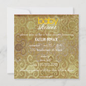 Invitation rose de baby shower d'ultrason de (Dos)