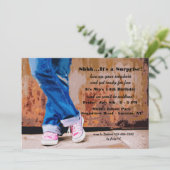 Invitation rose de baskets (Debout devant)