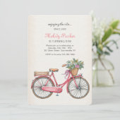 Invitation rose de bicyclette (Debout devant)