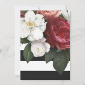 Invitation Rose de Bourgogne Noir Blanc Blancs Élégant Mariag (Dos)