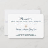 Invitation Rose de boussole classique nautique | Réception de (Devant)