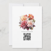 Invitation Rose de cannelle et Rose Dusty Mariage Floral (Dos)