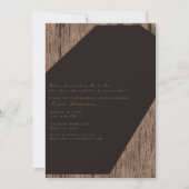 Invitation Rose de chocolat rustique Bois Fête des mariées mo (Devant)