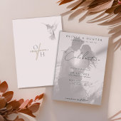 Invitation Rose de colibri moderne superposition Mariage phot