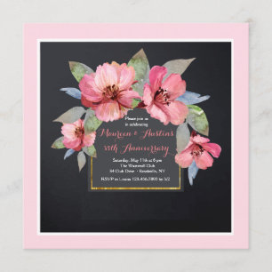 Invitation rose de cornouiller