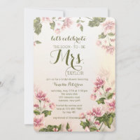 Invitation rose de cornouillers