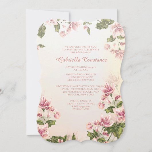 Invitation rose de cornouillers (Devant)