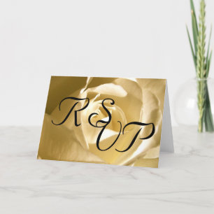 Invitation Rose de crème RSVP de mariage