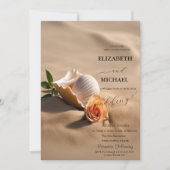 Invitation Rose de  de sable Mariage (Devant)