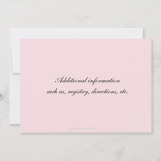 Invitation rose de douche de BBQ de gril (Dos)