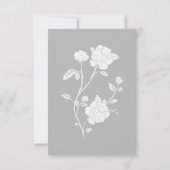 Invitation Rose de douche nuptiale gris (Dos)