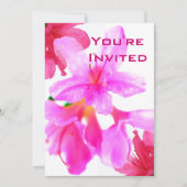 Invitation Rose de fête (Devant)