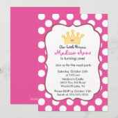 Invitation rose de fête d'anniversaire de (Devant / Derrière)