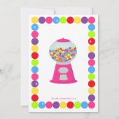 Invitation rose de fête d'anniversaire de coup de (Dos)