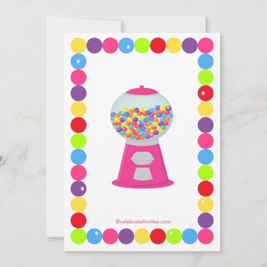 Invitation rose de fête d'anniversaire de coup de (Dos)