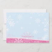 Invitation rose de fête d'anniversaire de patinage (Dos)