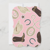 Invitation rose de fête d'anniversaire de thème de (Dos)