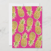Invitation rose de Fête de la mariée d'ananas (Dos)