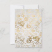 Invitation Rose de fête de mariage de peinture florale moutar (Dos)