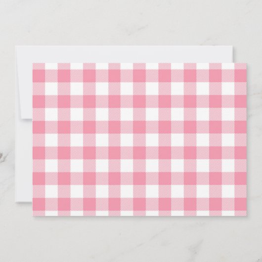 Invitation Rose de fille de bûcheron d'invitation (Dos)