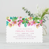 Invitation rose de frontière de fleur (Debout devant)