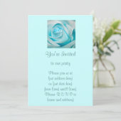 Invitation Rose de glace turquoise (Debout devant)