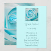 Invitation Rose de glace turquoise (Devant / Derrière)