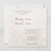 Invitation Rose de Heart Flourish (Dos)