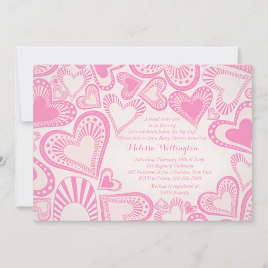 Invitation rose de Heart Montage (Devant)