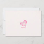 Invitation rose de Heart Montage (Dos)