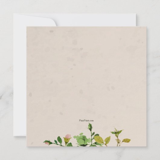 Invitation Rose de jardin (Dos)