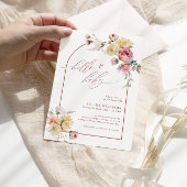 Invitation Rose de jardin | Baby shower Boho