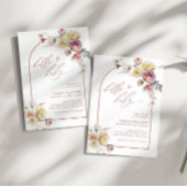 Invitation Rose de jardin | Baby shower Boho