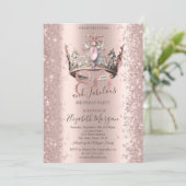Invitation Rose de la Couronne princesse Gold Sparkle Diamond (Debout devant)