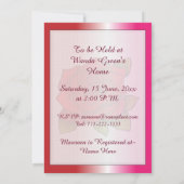Invitation Rose de la douche nuptiale (Dos)