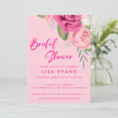 Invitation Rose  de la douche nuptiale rose (Debout devant)