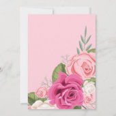 Invitation Rose  de la douche nuptiale rose (Dos)