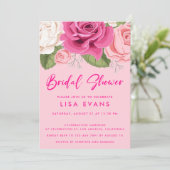 Invitation Rose  de la douche nuptiale rose (Debout devant)