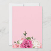 Invitation Rose  de la douche nuptiale rose (Dos)