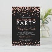 Invitation Rose de la fête de Bachelorette Parties scintillan (Debout devant)