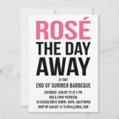 Invitation Rose de la fête d'été (Devant)