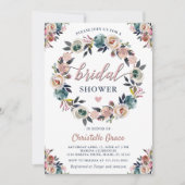 Invitation Rose  de la marine rose de couronne d'or Fête des  (Devant)