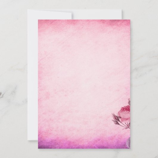 Invitation Rose de la Saint Valentin (Dos)