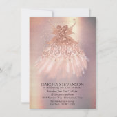 Invitation Rose de l'aile fée Gold Gown | Coral de terre cuit (Devant)