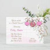 Invitation rose de lanternes (Debout devant)