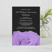 Invitation Rose de lavande et 50e anniversaire de Mariage noi (Debout devant)