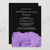 Invitation Rose de lavande et 50e anniversaire de Mariage noi (Devant / Derrière)